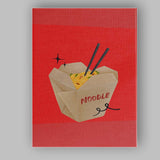 Minimal Takeaway Noodle Box Asian Food Illustration Canvas Wall Art Print Decor Picture Ready to Hang