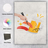 Japanese Sushi and Beer Minimal Food Illustration Canvas Wall Art Print Decor Picture Ready to Hang