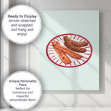 Classic Bacon and Sausage Breakfast Plate Illustration Canvas Wall Art Print Decor Picture Ready to Hang