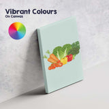 Fresh Garden Vegetables Healthy Produce Illustration Canvas Wall Art Print Decor Picture Ready to Hang
