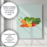 Fresh Garden Vegetables Healthy Produce Illustration Canvas Wall Art Print Decor Picture Ready to Hang