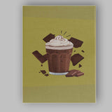 Creamy Chocolate Milkshake Dessert Drink Illustration Canvas Wall Art Print Decor Picture Ready to Hang