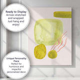 Abstract Watercolour Green Matcha Tea Ingredients Illustration Canvas Wall Art Print Decor Picture Ready to Hang