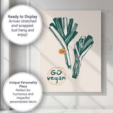 Minimalist Leek Vegetable Kitchen Line Art Illustration Canvas Wall Art Print Decor Picture Ready to Hang