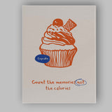 Minimalist Cupcake Dessert Quote Line Art Illustration Canvas Wall Art Print Decor Picture Ready to Hang