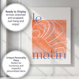 Abstract Croissant Pastry Line Art Kitchen Illustration Canvas Wall Art Print Decor Picture Ready to Hang