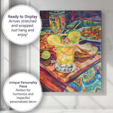 Vibrant Margarita Cocktail Mexican Fiesta Food Painting Canvas Wall Art Print Decor Picture Ready to Hang