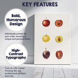 Botanical Plum Fruit Study Watercolour Illustration Canvas Wall Art Print Decor Picture Ready to Hang