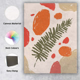 Abstract Tropical Fern Leaf Organic Shapes Illustration Canvas Wall Art Print Decor Picture Ready to Hang