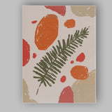 Abstract Tropical Fern Leaf Organic Shapes Illustration Canvas Wall Art Print Decor Picture Ready to Hang