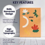 Abstract Botanical Floral Cutout Shapes Modern Illustration Canvas Wall Art Print Decor Picture Ready to Hang