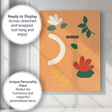Abstract Botanical Floral Cutout Shapes Modern Illustration Canvas Wall Art Print Decor Picture Ready to Hang
