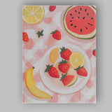 Fresh Summer Fruit Bowl Watermelon Strawberry Banana Kitchen Canvas Wall Art Print Decor Picture Ready to Hang