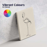 Minimalist Flamingo Line Drawing Bird Sketch Canvas Wall Art Print Decor Picture Ready to Hang
