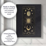 Celestial Sun Moon Tarot Card Mystic Line Art Canvas Wall Art Print Decor Picture Ready to Hang