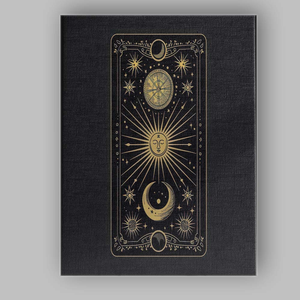 Celestial Sun Moon Tarot Card Mystic Line Art Canvas Wall Art Print Decor Picture Ready to Hang