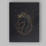 Celestial Unicorn Portrait Minimalist Gold Line Art Canvas Wall Art Print Decor Picture Ready to Hang