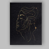 Abstract Female Face Continuous Line Portrait Canvas Wall Art Print Decor Picture Ready to Hang