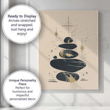 Zen Balance Stacked Stones Minimalist Spiritual Canvas Wall Art Print Decor Picture Ready to Hang