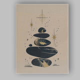 Zen Balance Stacked Stones Minimalist Spiritual Canvas Wall Art Print Decor Picture Ready to Hang