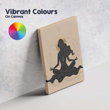 Minimalist Female Meditation Silhouette Spiritual Canvas Wall Art Print Decor Picture Ready to Hang