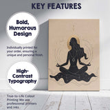 Minimalist Female Meditation Silhouette Spiritual Canvas Wall Art Print Decor Picture Ready to Hang