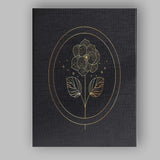 Celestial Gold Floral Blossom Line Art Canvas Wall Art Print Decor Picture Ready to Hang