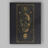 Mystical Celestial Skull Gold Line Art Canvas Wall Art Print Decor Picture Ready to Hang