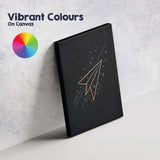 Celestial Paper Airplane Gold Line Art Canvas Wall Art Print Decor Picture Ready to Hang