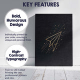 Celestial Paper Airplane Gold Line Art Canvas Wall Art Print Decor Picture Ready to Hang