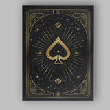 Minimal Ace of Spades Celestial Playing Card Canvas Wall Art Print Decor Picture Ready to Hang