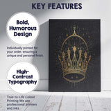 Royal Ornate Crown Celestial Gold Line Art Canvas Wall Art Print Decor Picture Ready to Hang