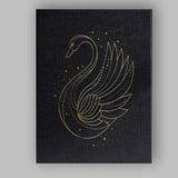Elegant Swan Minimal Gold Line Art Canvas Wall Art Print Decor Picture Ready to Hang