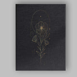 Minimal Botanical Wildflower Gold Line Art Canvas Wall Art Print Decor Picture Ready to Hang