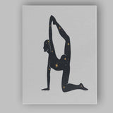Yoga King Pigeon Pose Silhouette Canvas Wall Art Print Decor Picture Ready to Hang