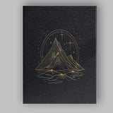 Minimal Mountain Landscape Gold Line Art Canvas Wall Art Print Decor Picture Ready to Hang