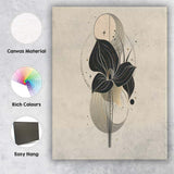 Abstract Black Floral Botanical Contemporary Art Canvas Wall Art Print Decor Picture Ready to Hang