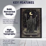 Celestial Grim Reaper Moon Tarot Gothic Canvas Wall Art Print Decor Picture Ready to Hang