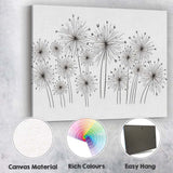 Minimalist Dandelion Seed Head Botanical Line Art Canvas Wall Art Print Decor Picture Ready to Hang