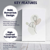 Elegant Magnolia Blossom Botanical Sketch Neutral Abstract Canvas Wall Art Print Decor Picture Ready to Hang