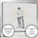 Classical Venus De Milo Statue Line Art Canvas Wall Art Print Decor Picture Ready to Hang