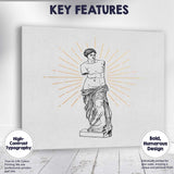 Classical Venus De Milo Statue Line Art Canvas Wall Art Print Decor Picture Ready to Hang