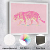 Pop Art Pink Leopard Wildlife Illustration Canvas Wall Art Print Decor Picture Ready to Hang
