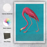 Minimalist Pink Flamingo Tropical Bird Illustration Canvas Wall Art Print Decor Picture Ready to Hang