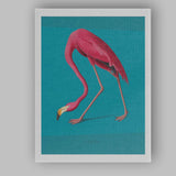 Minimalist Pink Flamingo Tropical Bird Illustration Canvas Wall Art Print Decor Picture Ready to Hang