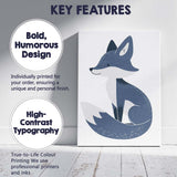 Cute Sitting Fox Woodland Animal Illustration Canvas Wall Art Print Decor Picture Ready to Hang