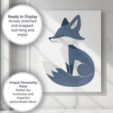 Cute Sitting Fox Woodland Animal Illustration Canvas Wall Art Print Decor Picture Ready to Hang