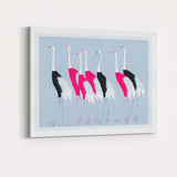 Contemporary Japanese Crane Flock Bird Art Canvas Wall Art Print Decor Picture Ready to Hang