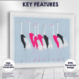 Contemporary Japanese Crane Flock Bird Art Canvas Wall Art Print Decor Picture Ready to Hang