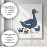 Minimalist Duck Family Cute Nursery Animal Illustration Canvas Wall Art Print Decor Picture Ready to Hang